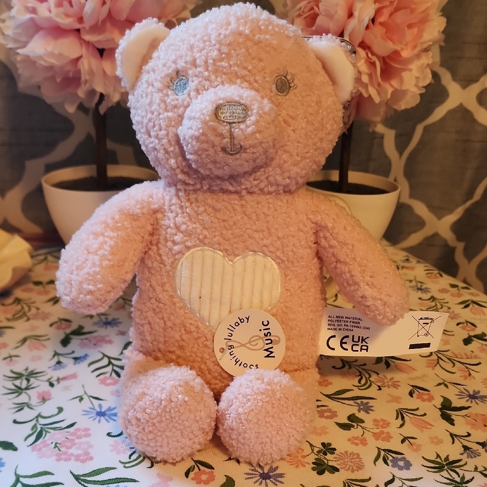 NWT Cozy Pink Musical Teddy Bear